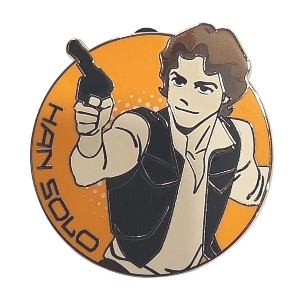 Disney Pin Star Wars Han Solo Holding Blaster Anime Mystery 2024 165264